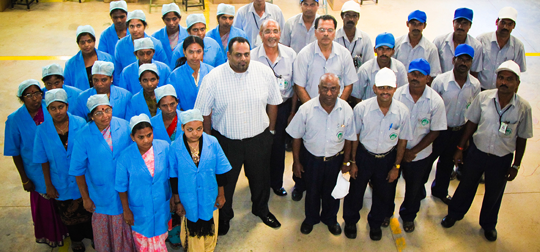 The IPP team on the factory floor
